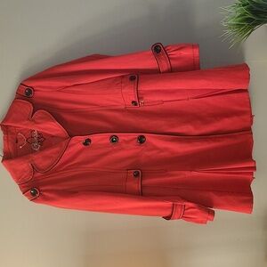 Guess Women's Vibrant Red Trench Coat